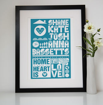 Personalised Family Names Print, 2 of 8
