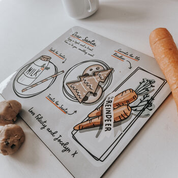 Santa Eve Personalised Treat Board Plate, 3 of 3