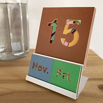25% Off. Perpetual Paper Calendar With Stand, 9 of 10