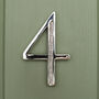 Premium Floating Engraved House Numbers In Nickel Finish, thumbnail 10 of 12