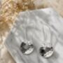 Gold Plated Hammered Shield Drop Earrings, thumbnail 8 of 9