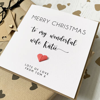 Personalised Wife Christmas Card, 2 of 4