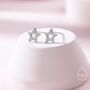 Sterling Silver Cz Star Stud Earrings, thumbnail 1 of 11