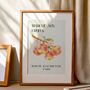French Fruit Market Art Print Poster, France, Fruit, Apple, Hand Drawn, thumbnail 3 of 4