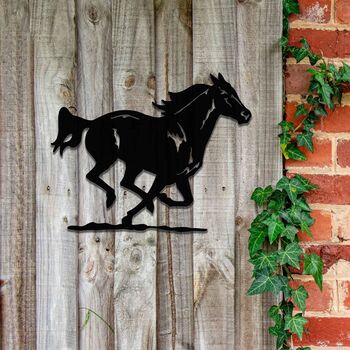 Rusted Metal Horse Running Horse Wall Art Decor, 4 of 10