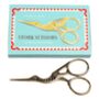 Vintage Style Brass Stork Scissors, thumbnail 2 of 2