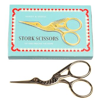 Vintage Style Brass Stork Scissors, 2 of 2