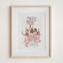 Personalised Bride And Besties Portrait – Hen Party Gift, thumbnail 1 of 11