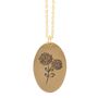 November Chrysanthemum Birth Flower Necklace Card, thumbnail 4 of 4