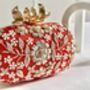 Red Roselyn Floral Clutch, thumbnail 4 of 4