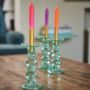Eloise Turquoise Glass Candle Holder, thumbnail 2 of 6