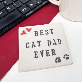 Best Dog Dad Ever Ceramic Coaster, 7 of 10