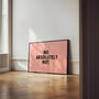 No. Absolutely Not. Landscape Wall Print | Peach And Black, thumbnail 1 of 2