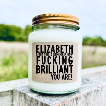 Fucking Brilliant Personalised Candle, 4 of 9