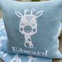 Personalised Knitted Giraffe Cushion, thumbnail 9 of 12