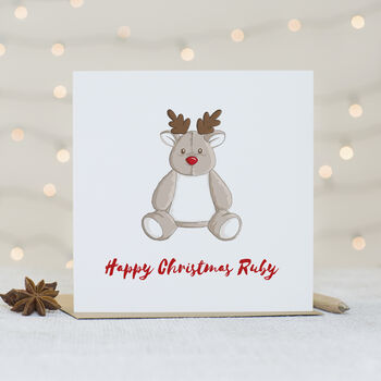 Children's Personalised Christmas Reindeer Card, 2 of 2