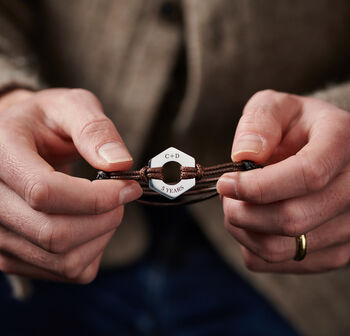Personalised Men's Anniversary Year Sterling Silver Bracelet, 2 of 6