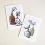 Terracotta Botanical Vase Art Card, thumbnail 4 of 4