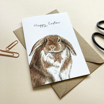 Peeking Bunny Rabbit Easter Card, 2 of 2