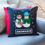 Snowasis Christmas Cushion, thumbnail 1 of 3