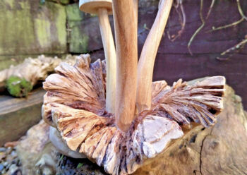 Wooden Mushrooms Ornament For Garden, 3 of 6