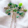 Emerald Bloom Hair Pin, thumbnail 6 of 7