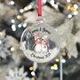 Cute Penguin Couple Christmas Snow Filled Glass Bauble, thumbnail 1 of 3