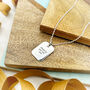 Compass Dog Tag Personalised Silver Necklace, thumbnail 3 of 10