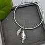 Maxi Guardian Sterling Silver Bangle, thumbnail 1 of 5
