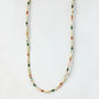 Pearl, Green And Orange Beaded Necklace, thumbnail 4 of 5