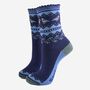 Women's Bamboo Socks Fair Isle Blue Tit, thumbnail 2 of 5