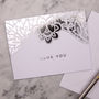 Modern Metallics Lace Foil Thank You Cards, Pack Of 10, thumbnail 3 of 3