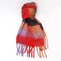 Multi Colour Large Check Heavyweight Scarf, thumbnail 3 of 5