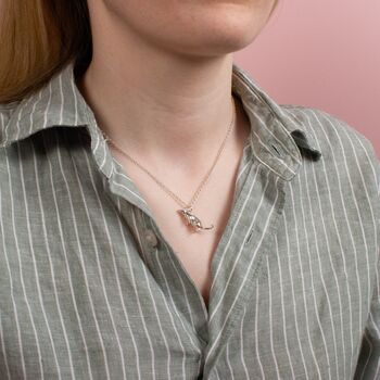 Rat Silver Necklace Personalised, 3 of 8