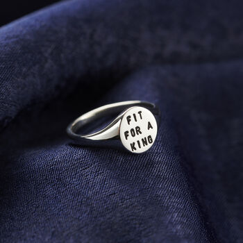 'Fit For A King' Signet Ring, 2 of 5