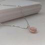 Pink Opal Oval Gemstone Necklace, thumbnail 5 of 11