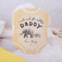 1st Father's Day From Bump Card With Pink Baby Grow Design, thumbnail 2 of 6
