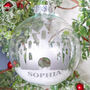 Silver Fairy Castle Personalised Christmas Tree Bauble, thumbnail 2 of 3