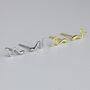 Sterling Silver Snake Stud Earrings, thumbnail 3 of 5
