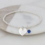 Personalised Sterling Silver And Birthstone Bracelet, thumbnail 2 of 5