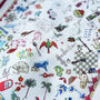 Large Linen Tea Towel 'Collage', thumbnail 3 of 7