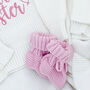 Mama's Girl/Boy Or Daddy's Girl/Boy Embroidered Baby Long Sleeve Knitted Romper, thumbnail 10 of 12