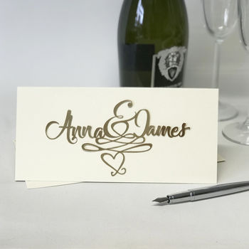 Personalised Entwined Names Wedding/Engagement Card, 3 of 12