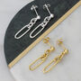 18ct Gold Plated Or Sterling Silver Chain Link Earrings, thumbnail 3 of 7