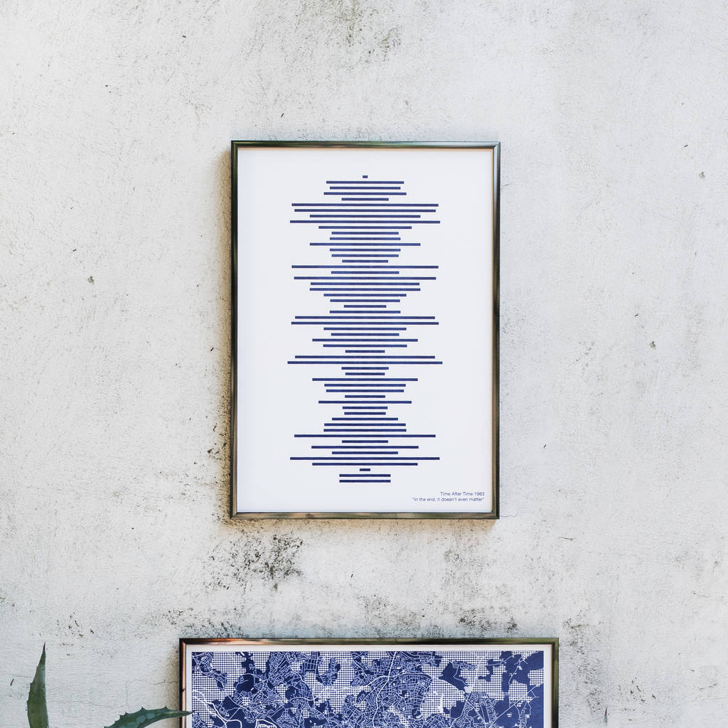 Minimalist Soundwave Stencil Print, 1 of 9