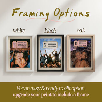 Personalised Festival And Concert Ticket Photo Print, 10 of 12