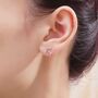 Bow And Arrow Stud Earrings In Sterling Silver, thumbnail 8 of 12