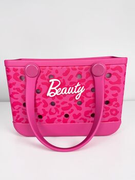 Waterproof Leopard Print Shopper/ Beach Totes, Customise With Bag Charms, 2 of 12
