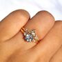 Blue Topaz Ring Set In Sterling Silver And Gold Vermeil, thumbnail 6 of 10