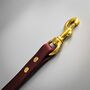 Luxury Leather Dog Collar And Matching Lead Set Burgundy, thumbnail 7 of 12